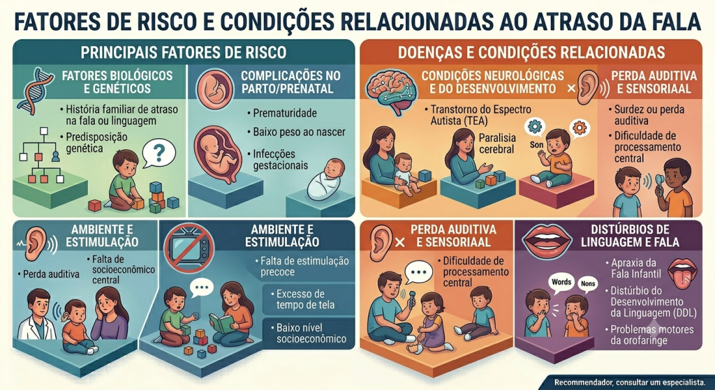 Principais causas de atraso da fala